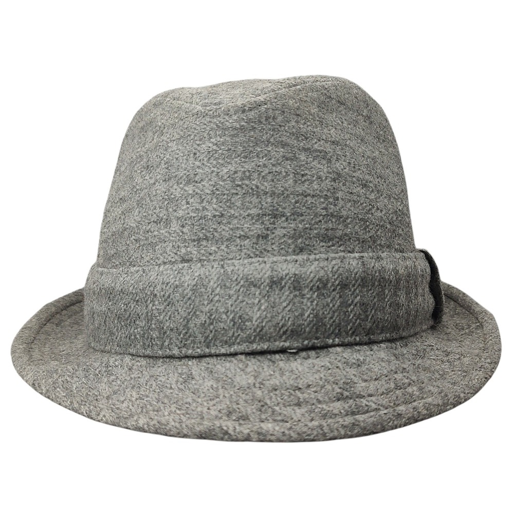 Stacy Adams Carson Fedora Hat Gray Wool Blend Cotton Sweat Band Saw 702 XL SEE